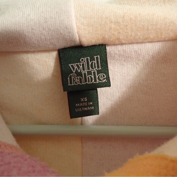 Wild Fable Pink and Green Crop Sweatshirt - Picture 3 of 5